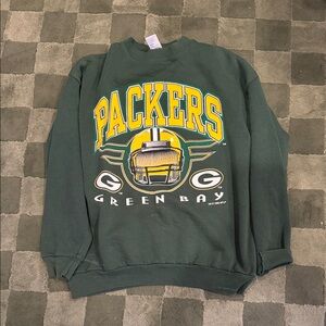 Vintage Packets Green Crewneck Sweatshirt